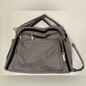 Black & White JuJuBee BFF Diaper Bag shoulder/backpack